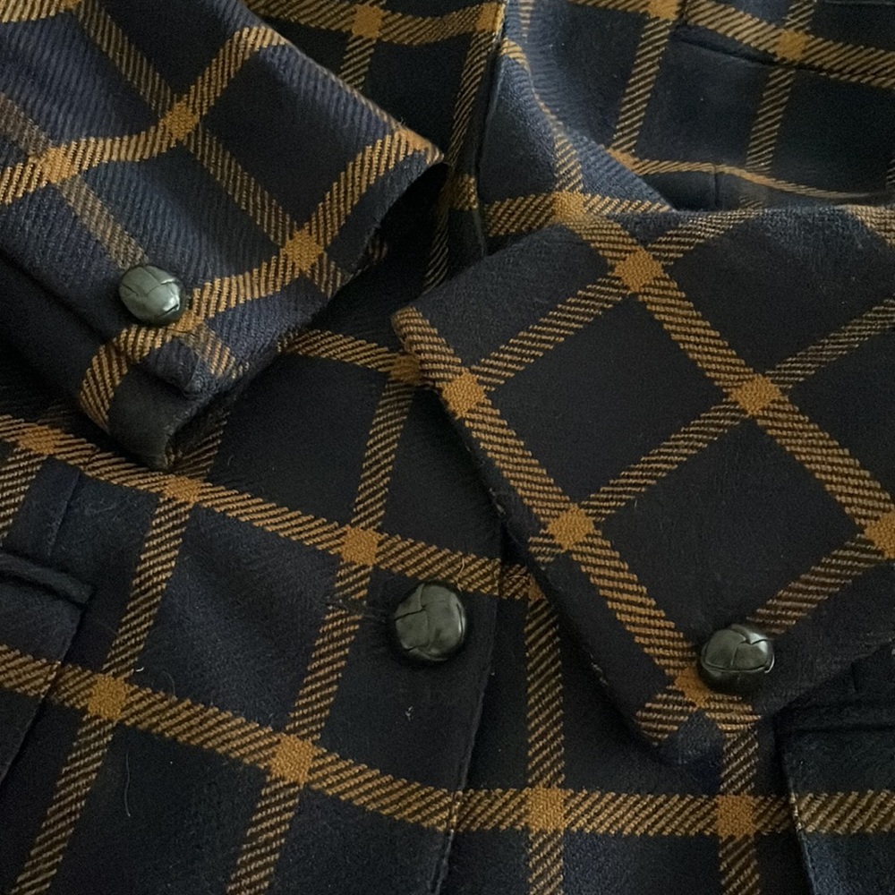 Vintage Anne Klein II Plaid Wool n Cashmere Blazer - Picture 7 of 10